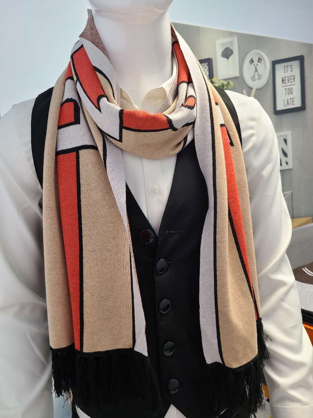 BURBERRY BBR SCARF 175 CM IN CASHMERE 484335