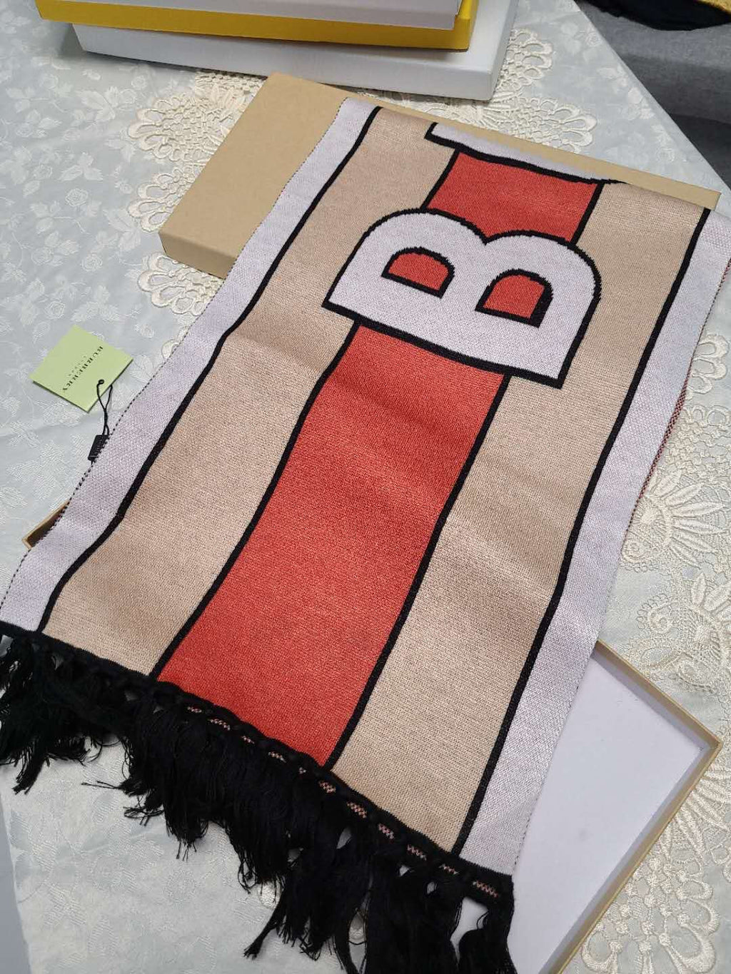 BURBERRY BBR SCARF 175 CM IN CASHMERE 484335