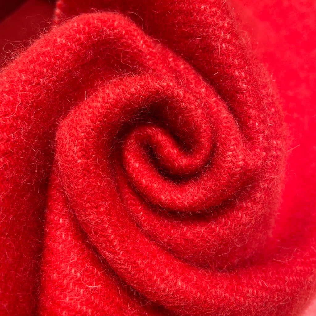 LOEWE SCARF 180 CM IN CHERRY RED WOOL 409999