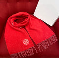 LOEWE SCARF 180 CM IN CHERRY RED WOOL 409999