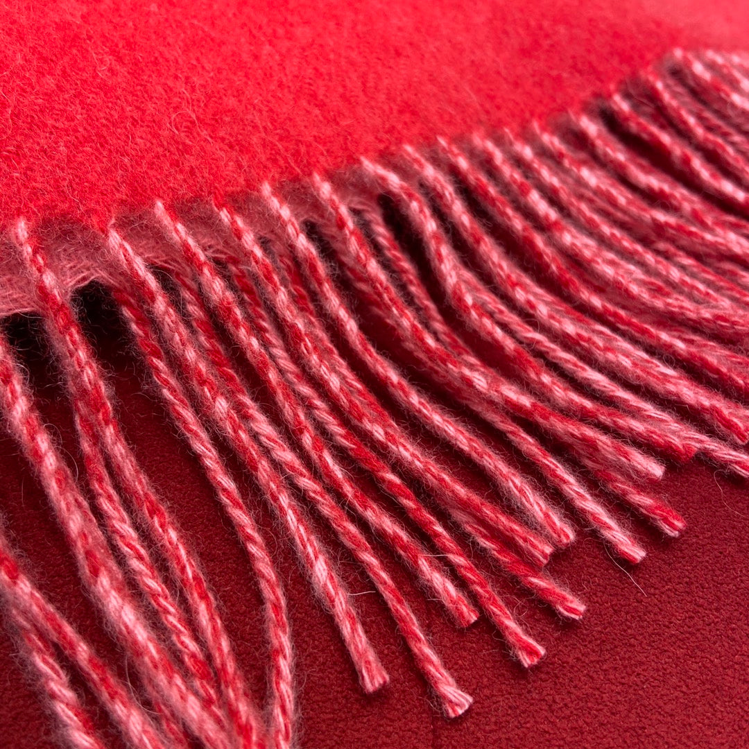 LOEWE SCARF 180 CM IN CHERRY RED WOOL 409999