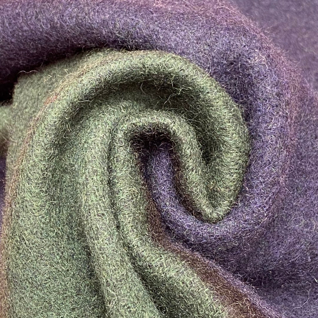 LOEWE SCARF 180 CM IN GREEN FOREST MIX NAVY BLUE WOOL 410001