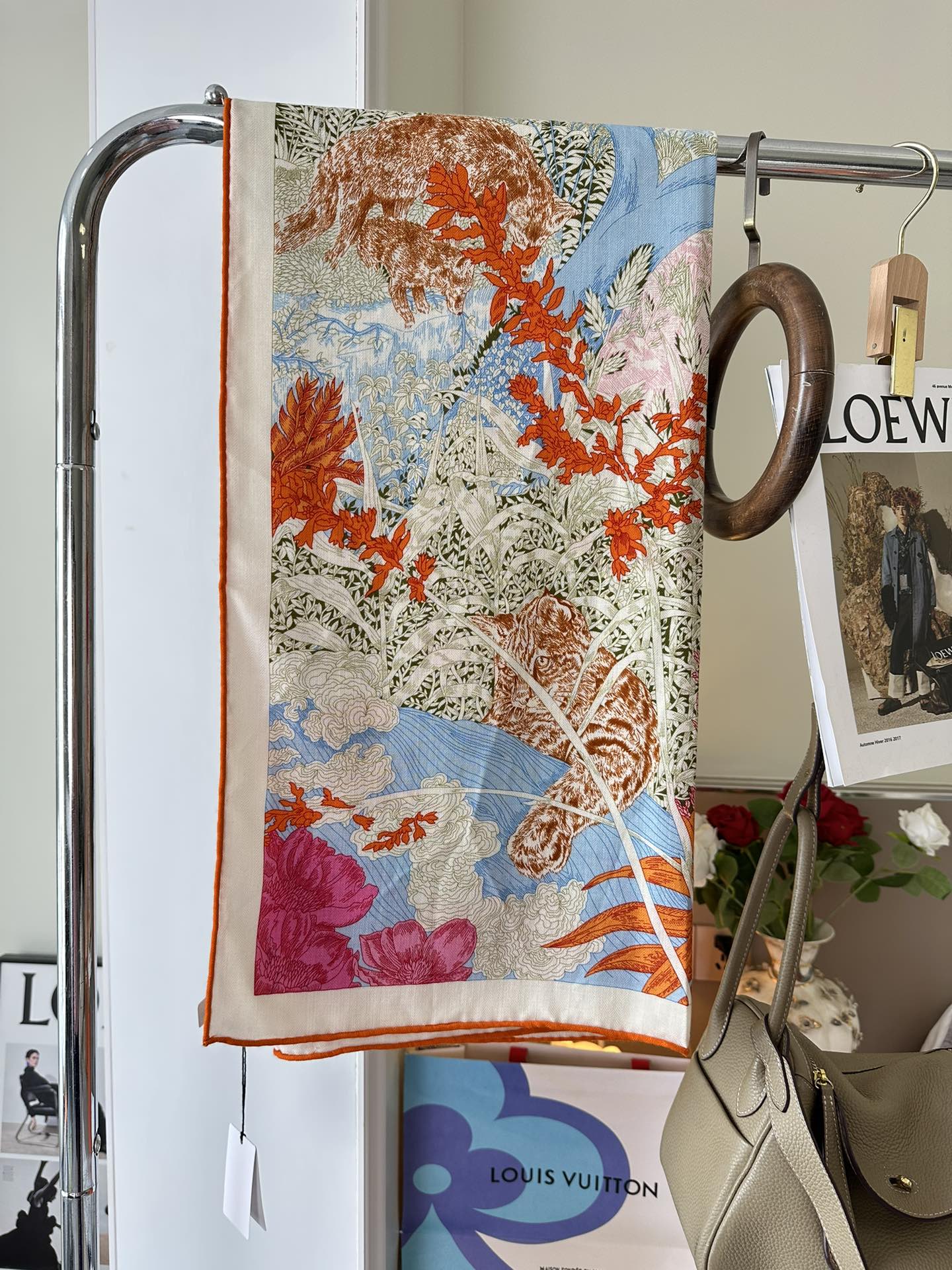 HERMES SCARF 135 CM COLORFUL 393104