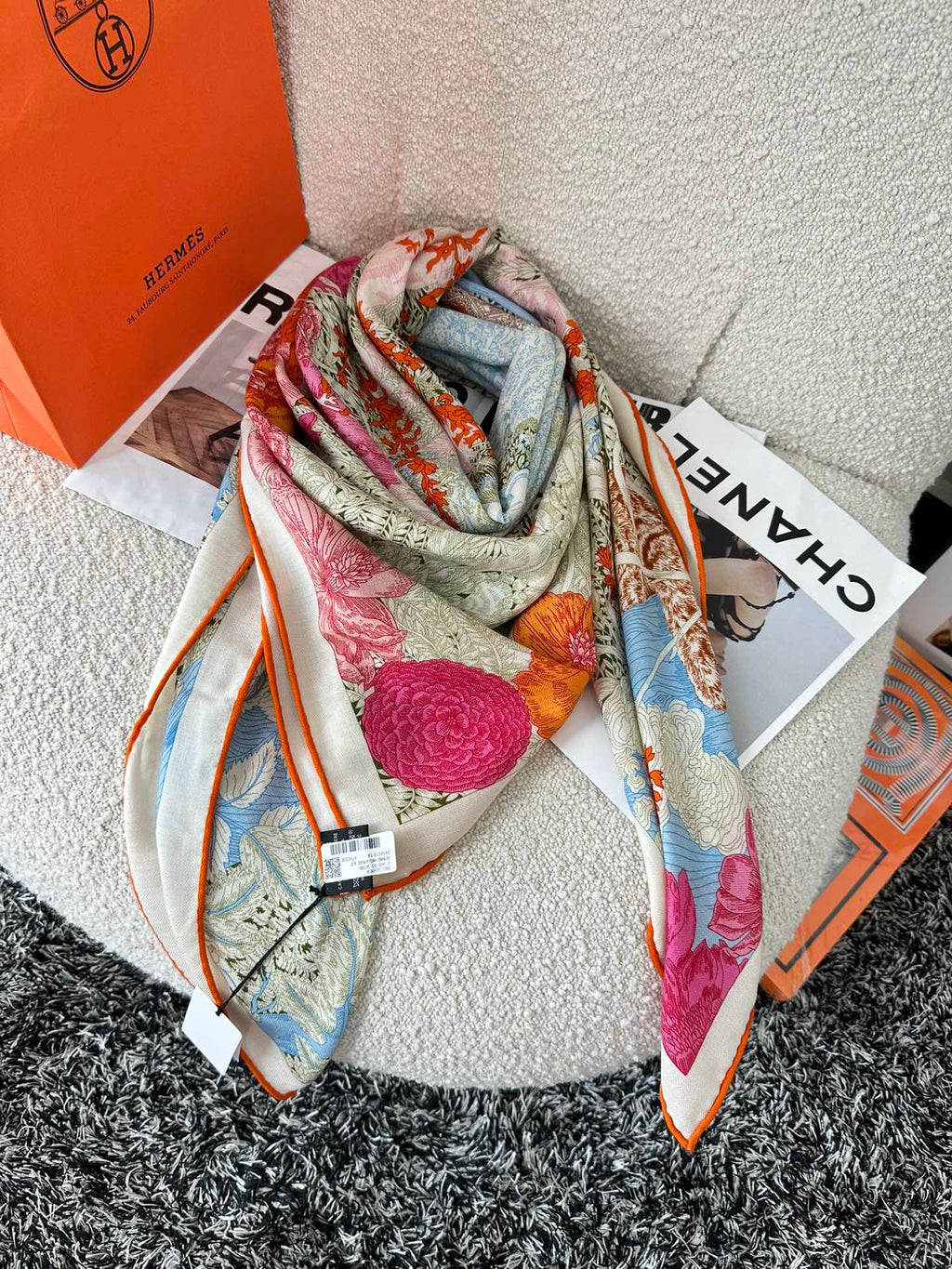 HERMES SCARF 135 CM COLORFUL 393104