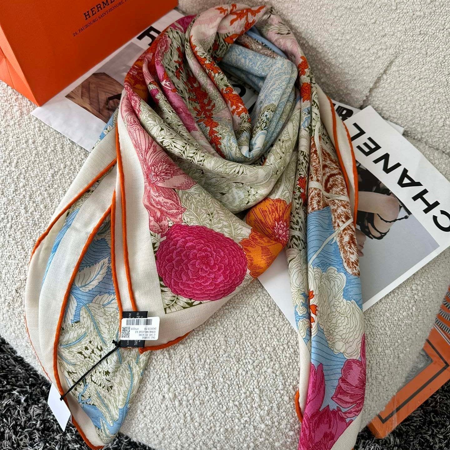 HERMES SCARF 135 CM COLORFUL 393104
