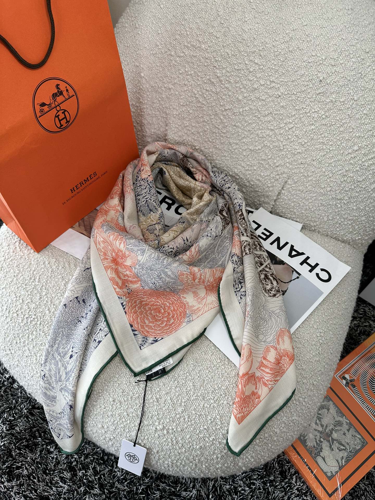 HERMES SCARF 135 CM COLORFUL 393105