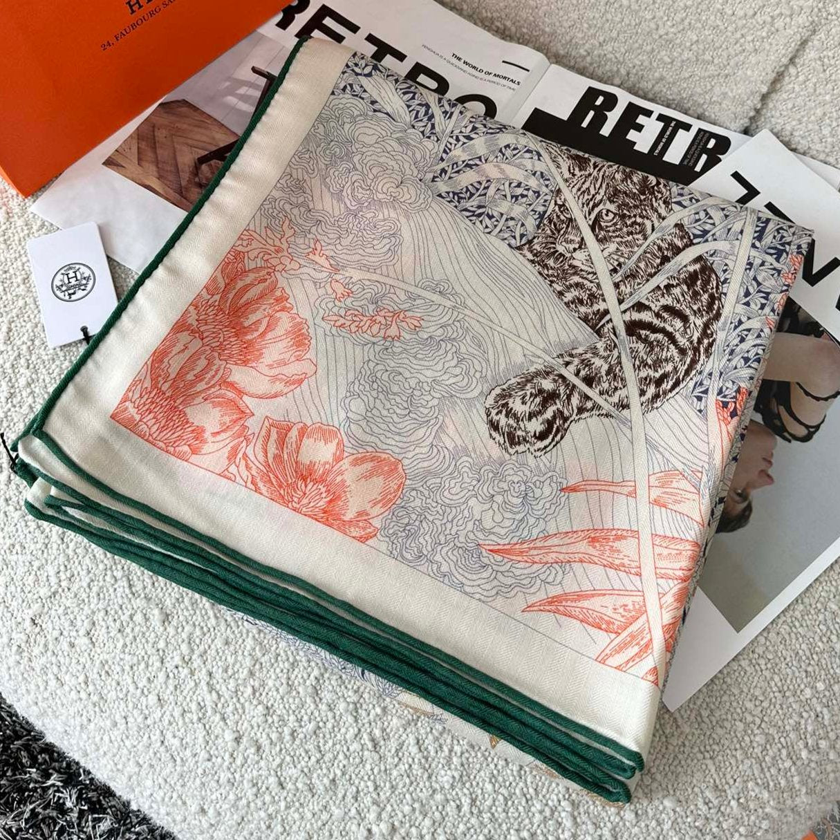 HERMES SCARF 135 CM COLORFUL 393105