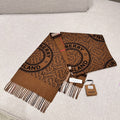 BURBERRY SCARF 168 CM IN CHOCOLATE BROWN CASHMERE 410086