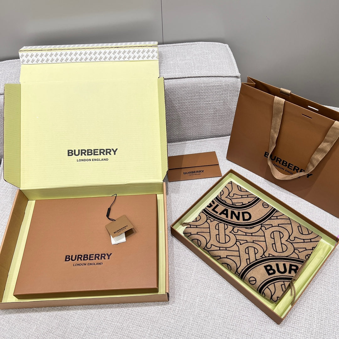 BURBERRY SCARF 168 CM IN CAMEL BEIGE CASHMERE 410088