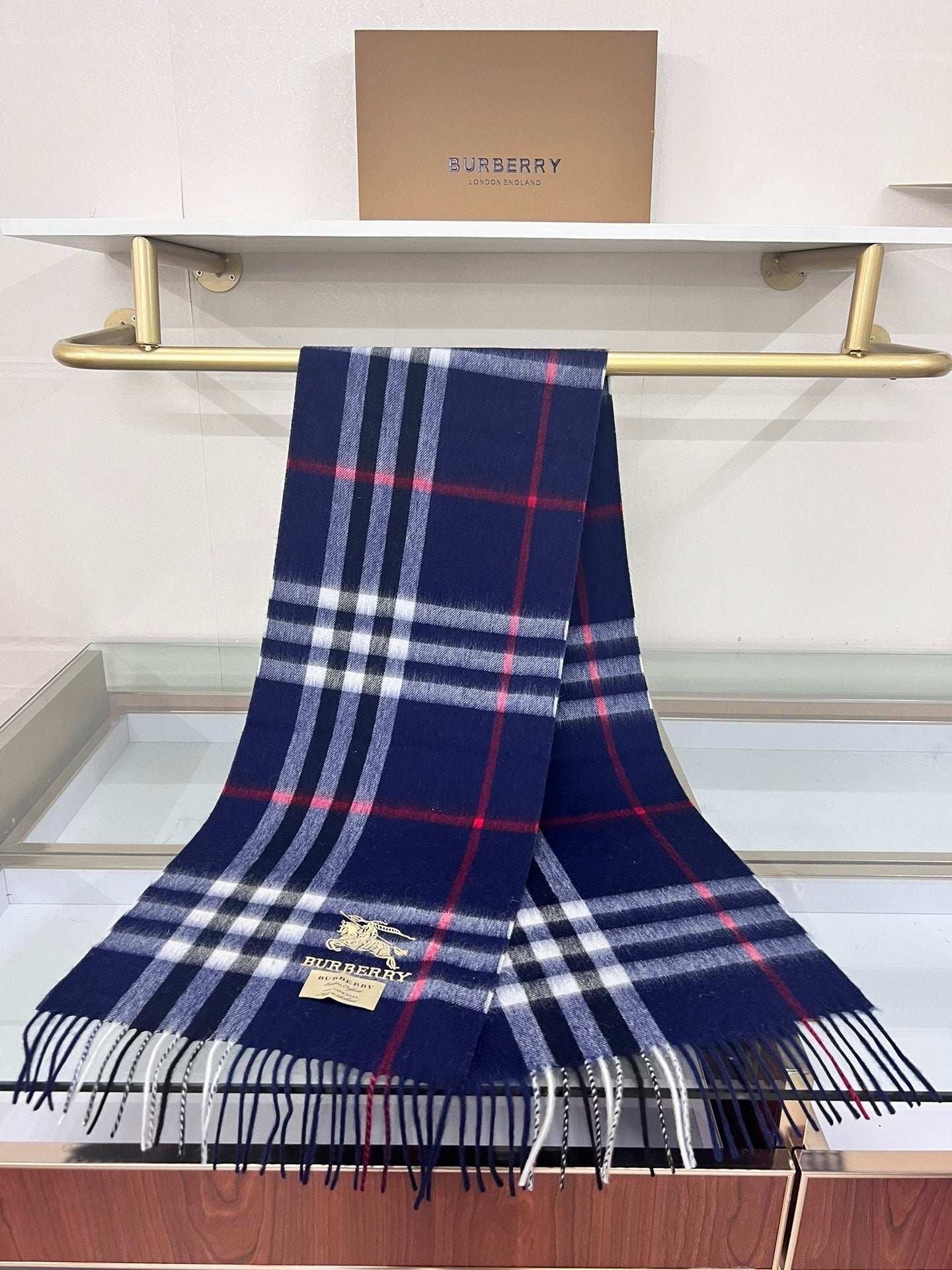 BURBERRY BBR SCARF 180 CM IN CASHMERE 732173