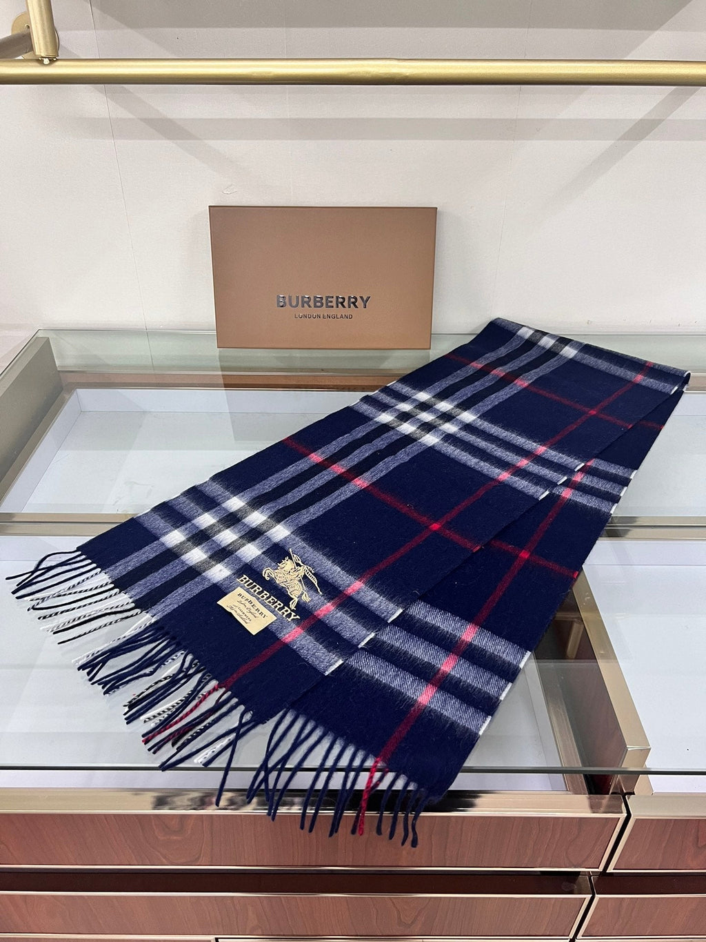 BURBERRY BBR SCARF 180 CM IN CASHMERE 732173