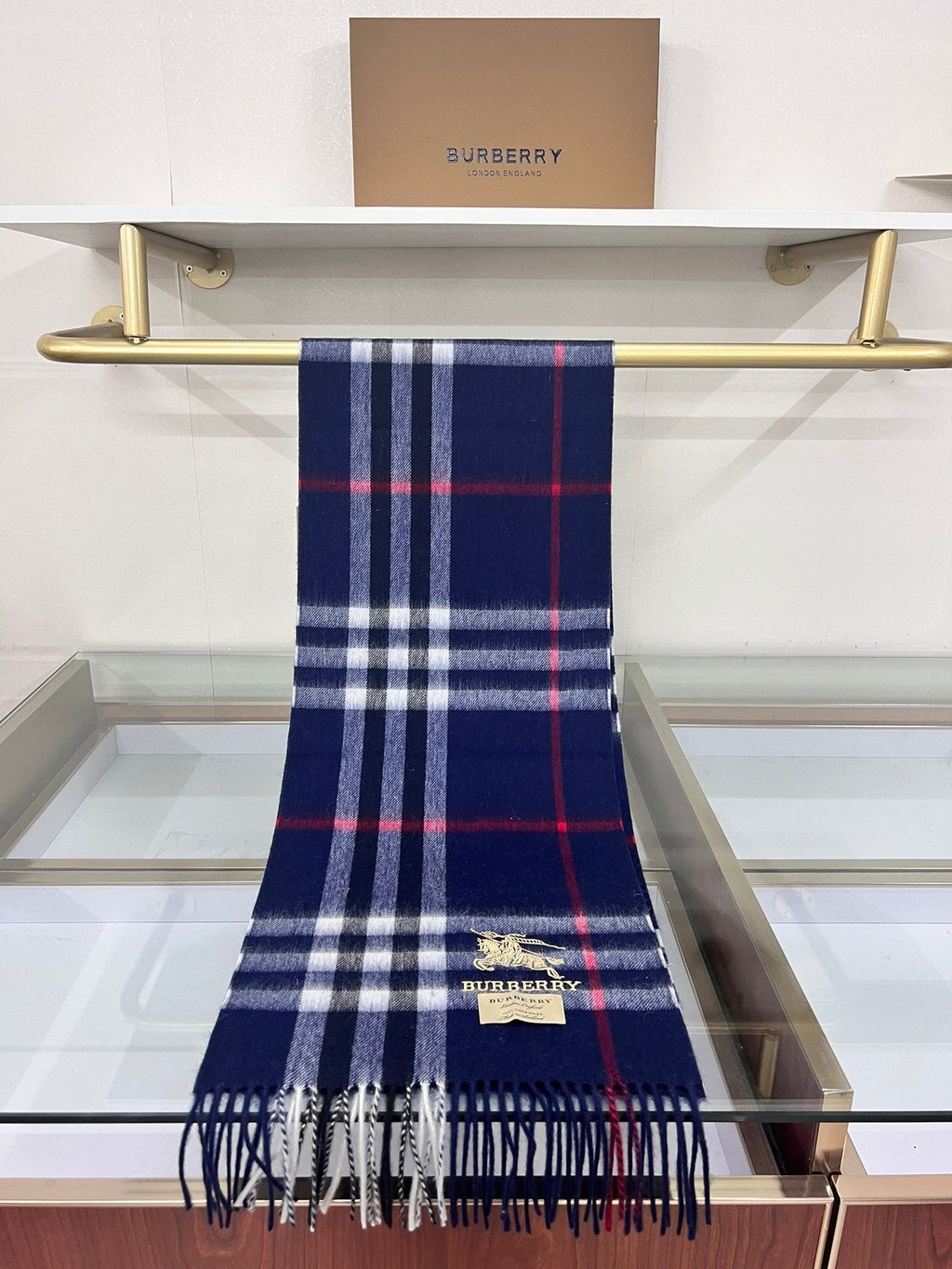 BURBERRY BBR SCARF 180 CM IN CASHMERE 732173