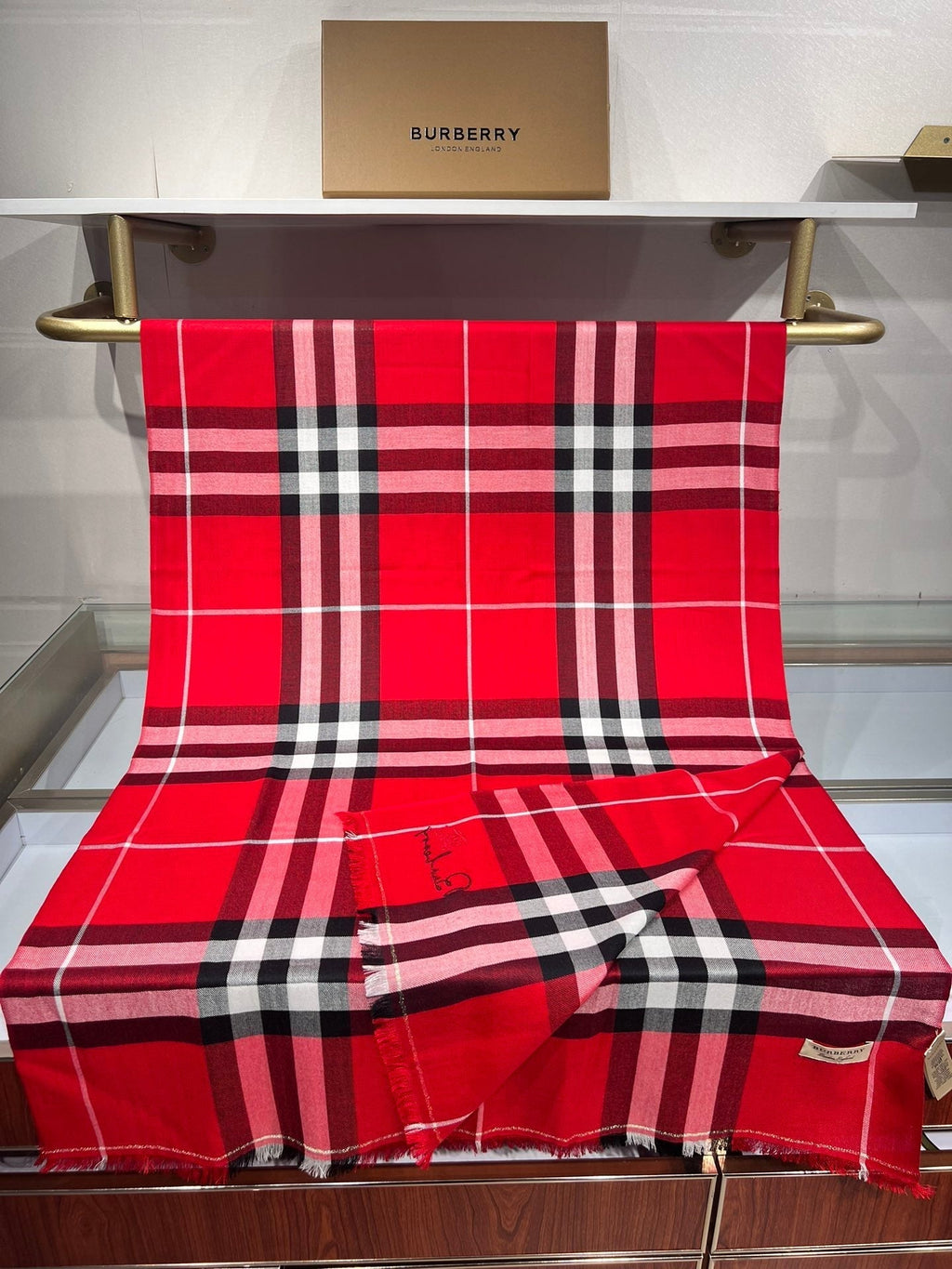 BURBERRY BBR SCARF 200 CM IN CASHMERE 490987