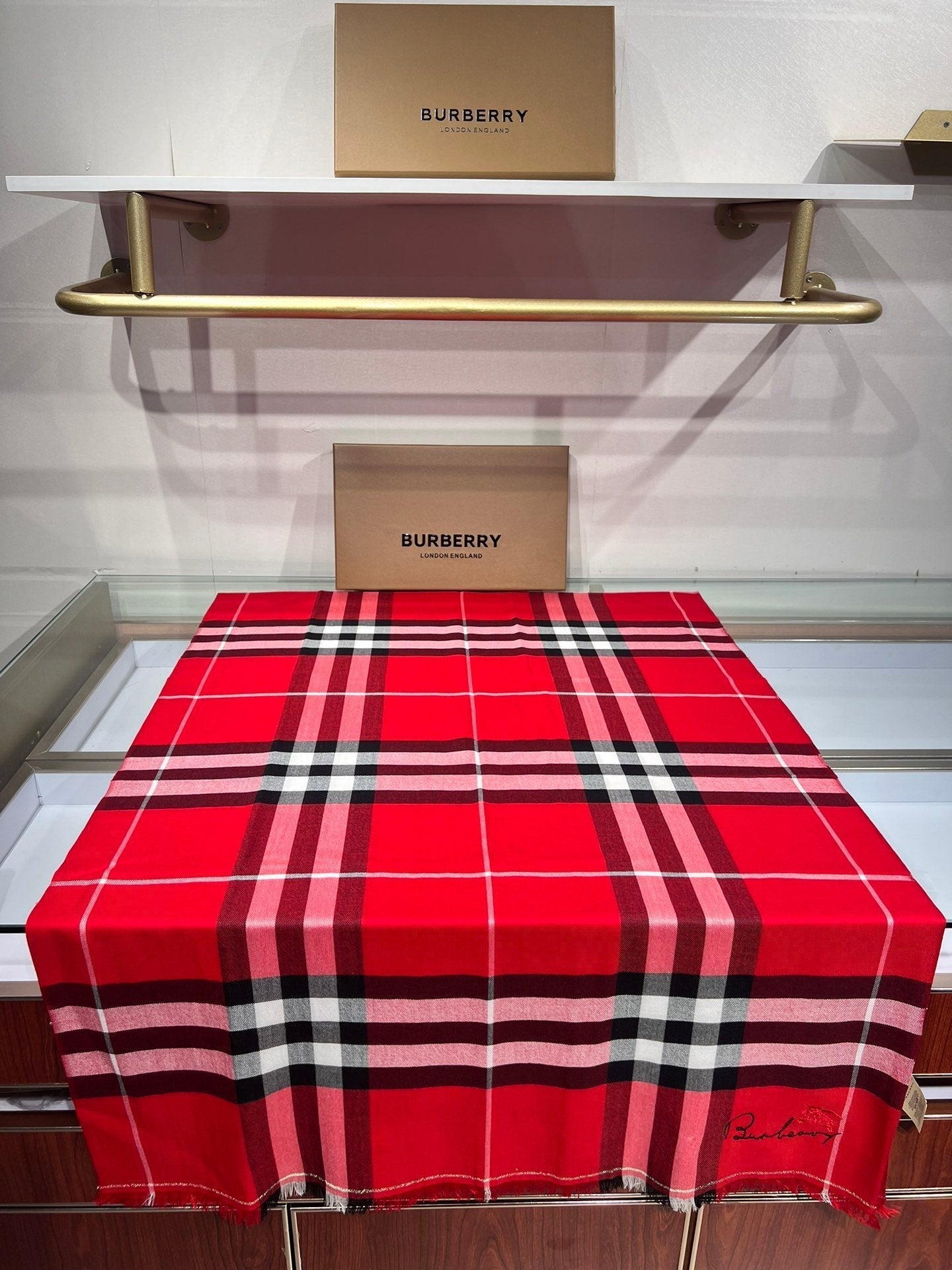 BURBERRY BBR SCARF 200 CM IN CASHMERE 490987