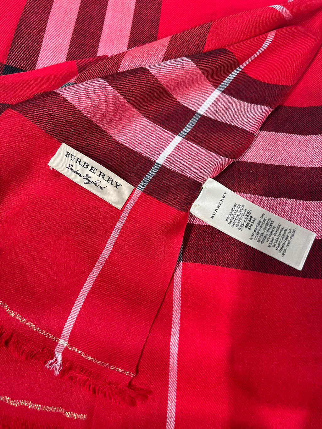 BURBERRY BBR SCARF 200 CM IN CASHMERE 490987