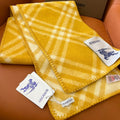 BURBERRY CHECK WOOL 182 CM SCARF AMBER YELLOW 405053