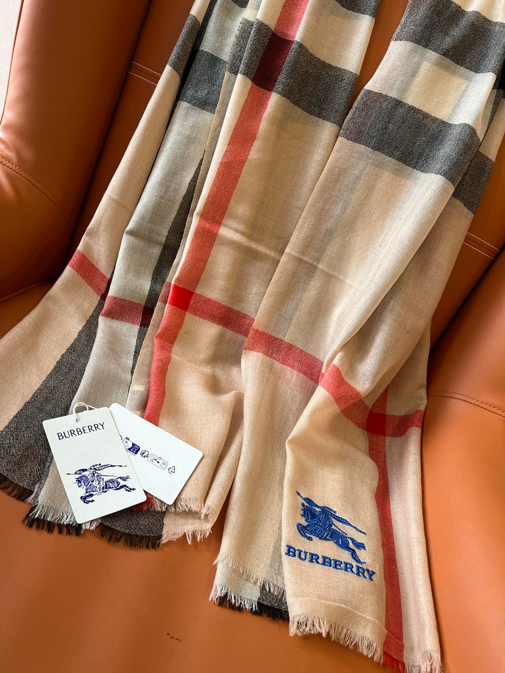 BURBERRY BBR SCARF 200 CM IN CASHMERE 492287