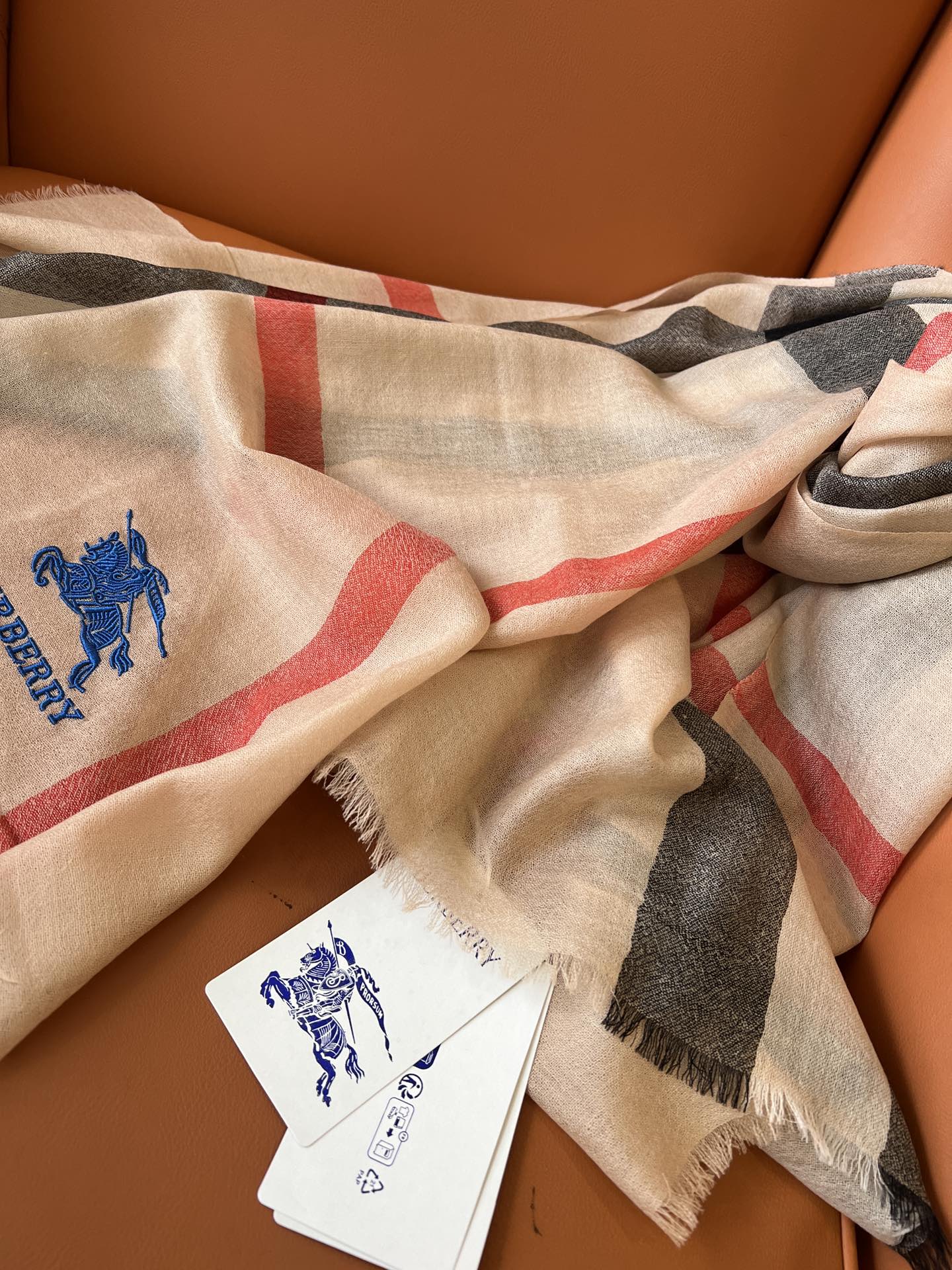 BURBERRY BBR SCARF 200 CM IN CASHMERE 492287