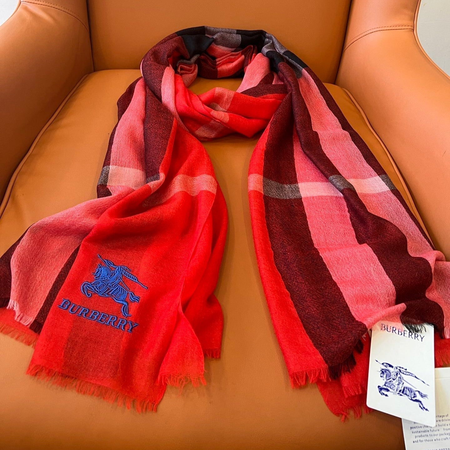 BURBERRY BBR SCARF 200 CM IN CASHMERE 492286