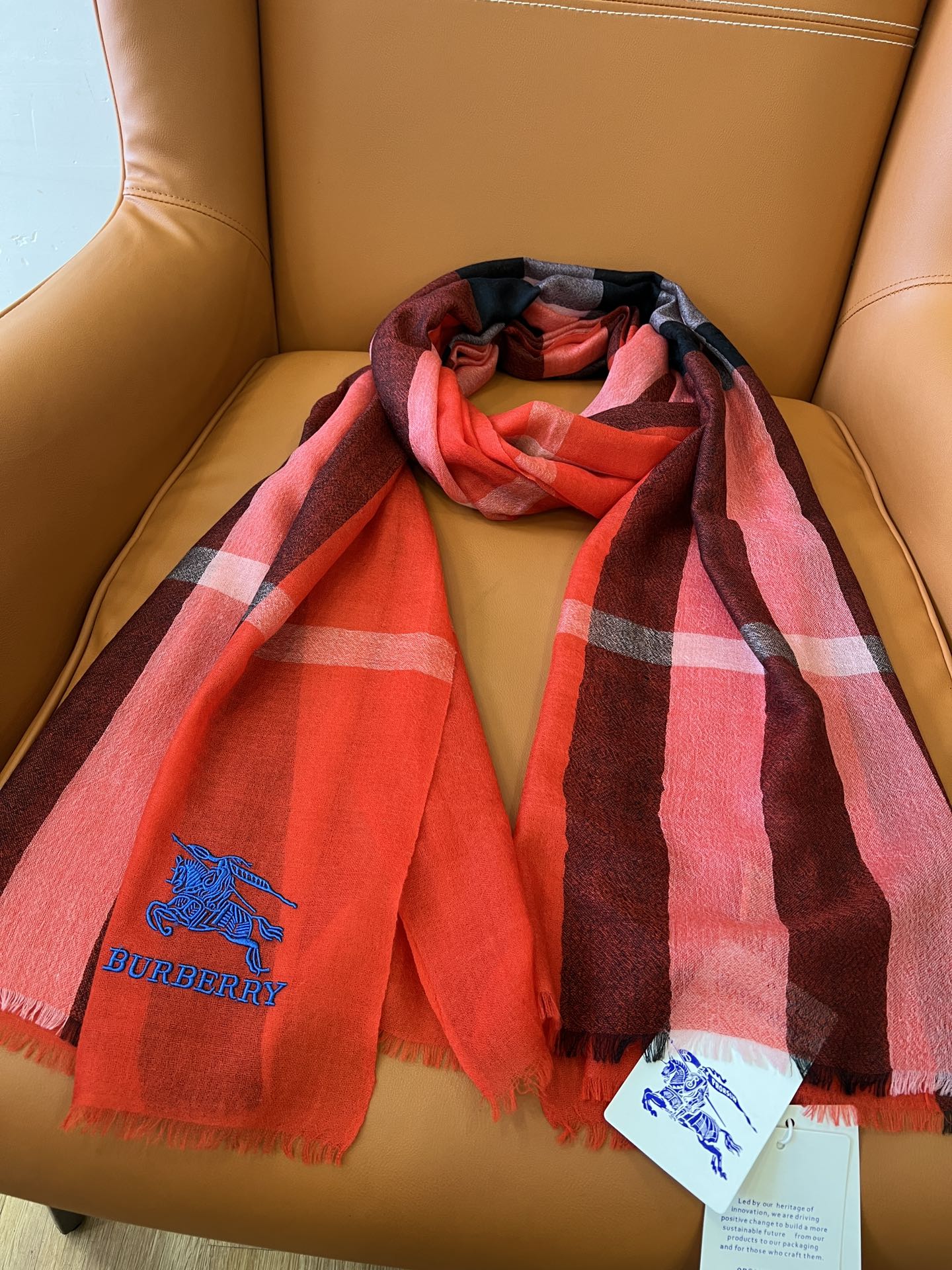BURBERRY BBR SCARF 200 CM IN CASHMERE 492286