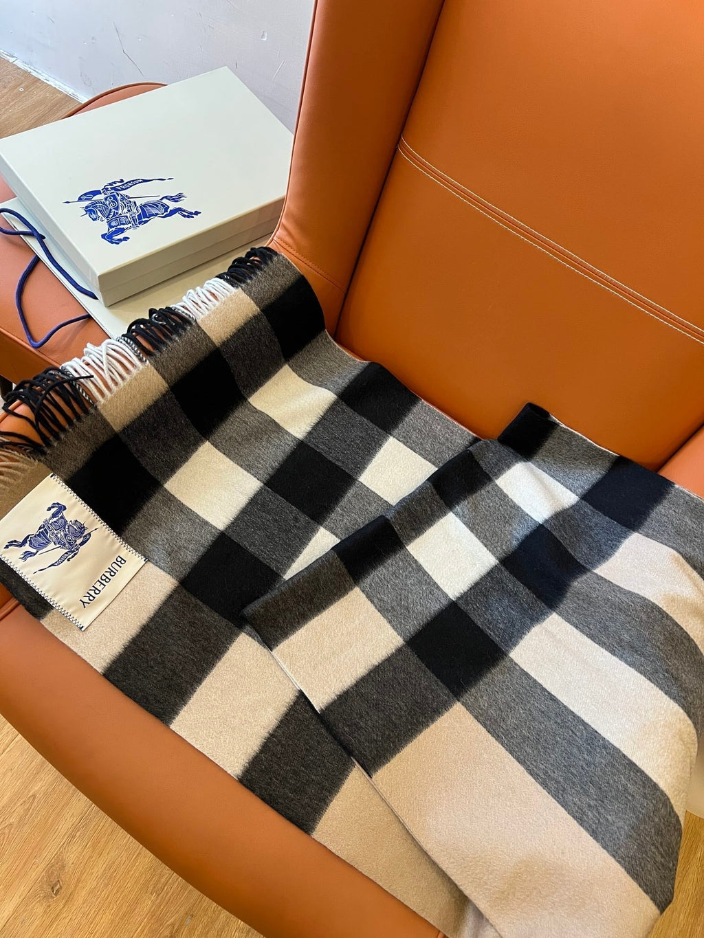 BURBERRY BBR SCARF 270 CM IN CASHMERE 492254