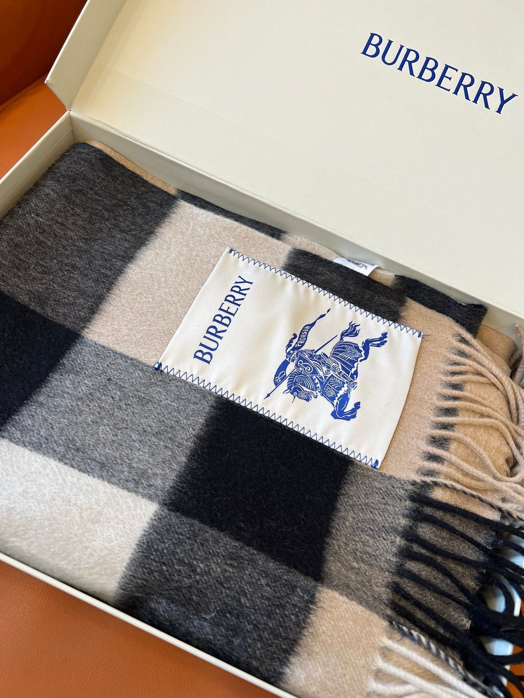 BURBERRY BBR SCARF 270 CM IN CASHMERE 492254