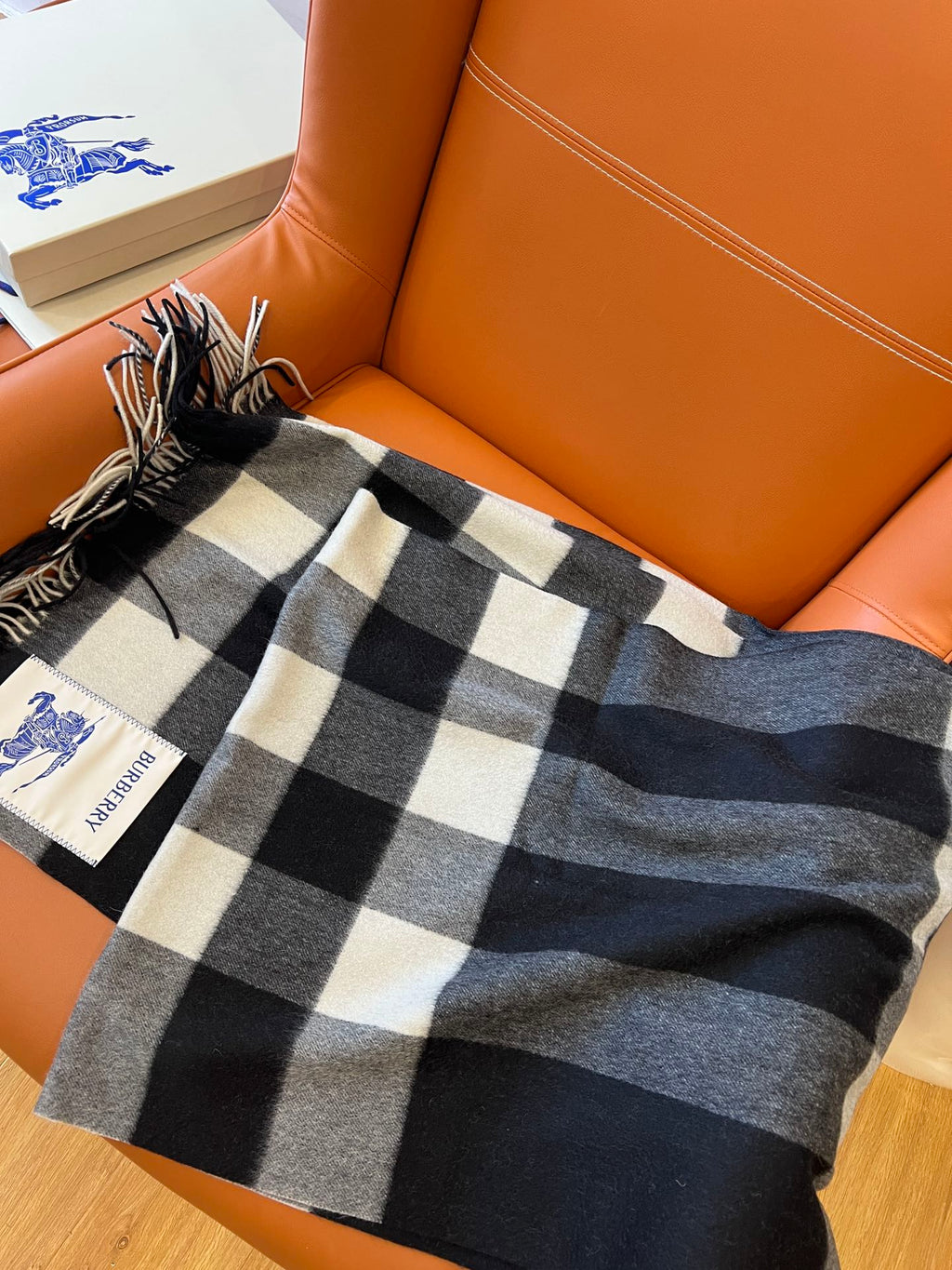 BURBERRY BBR SCARF 270 CM IN CASHMERE 492255