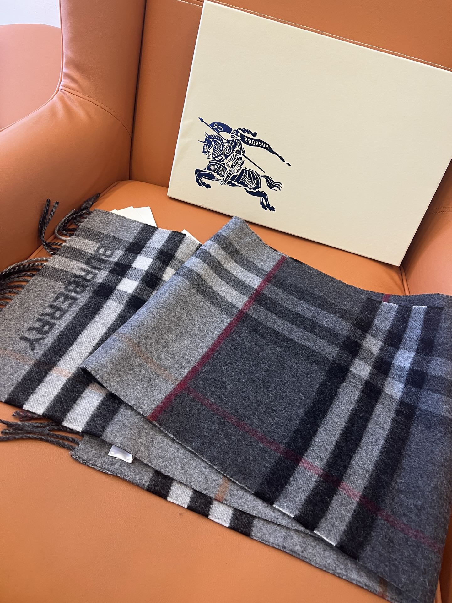 BURBERRY BBR SCARF 168 CM IN CASHMERE 489961
