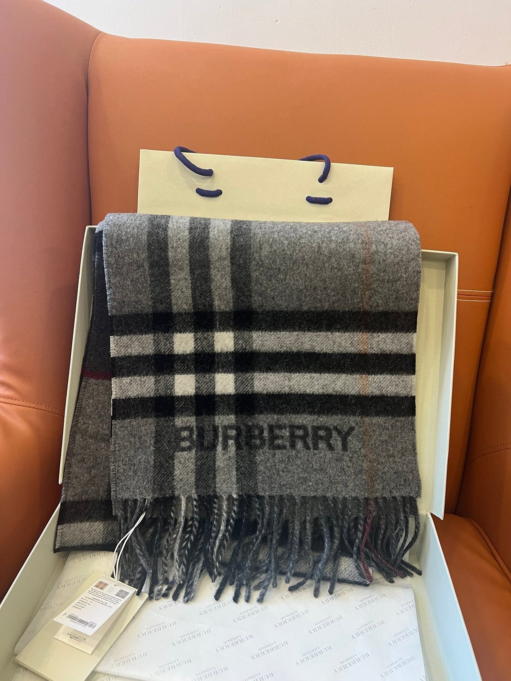 BURBERRY BBR SCARF 168 CM IN CASHMERE 489961