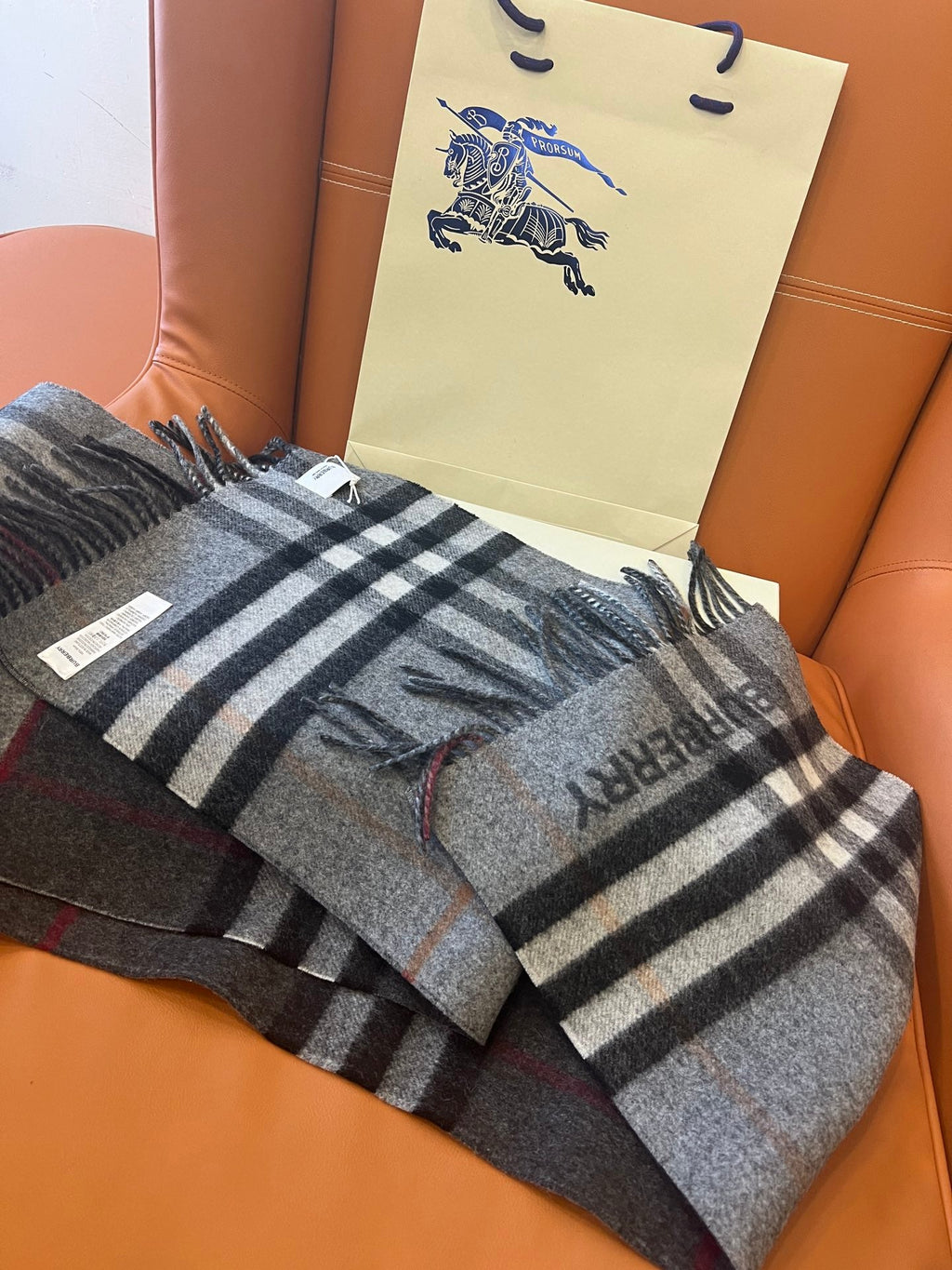 BURBERRY BBR SCARF 168 CM IN CASHMERE 489961