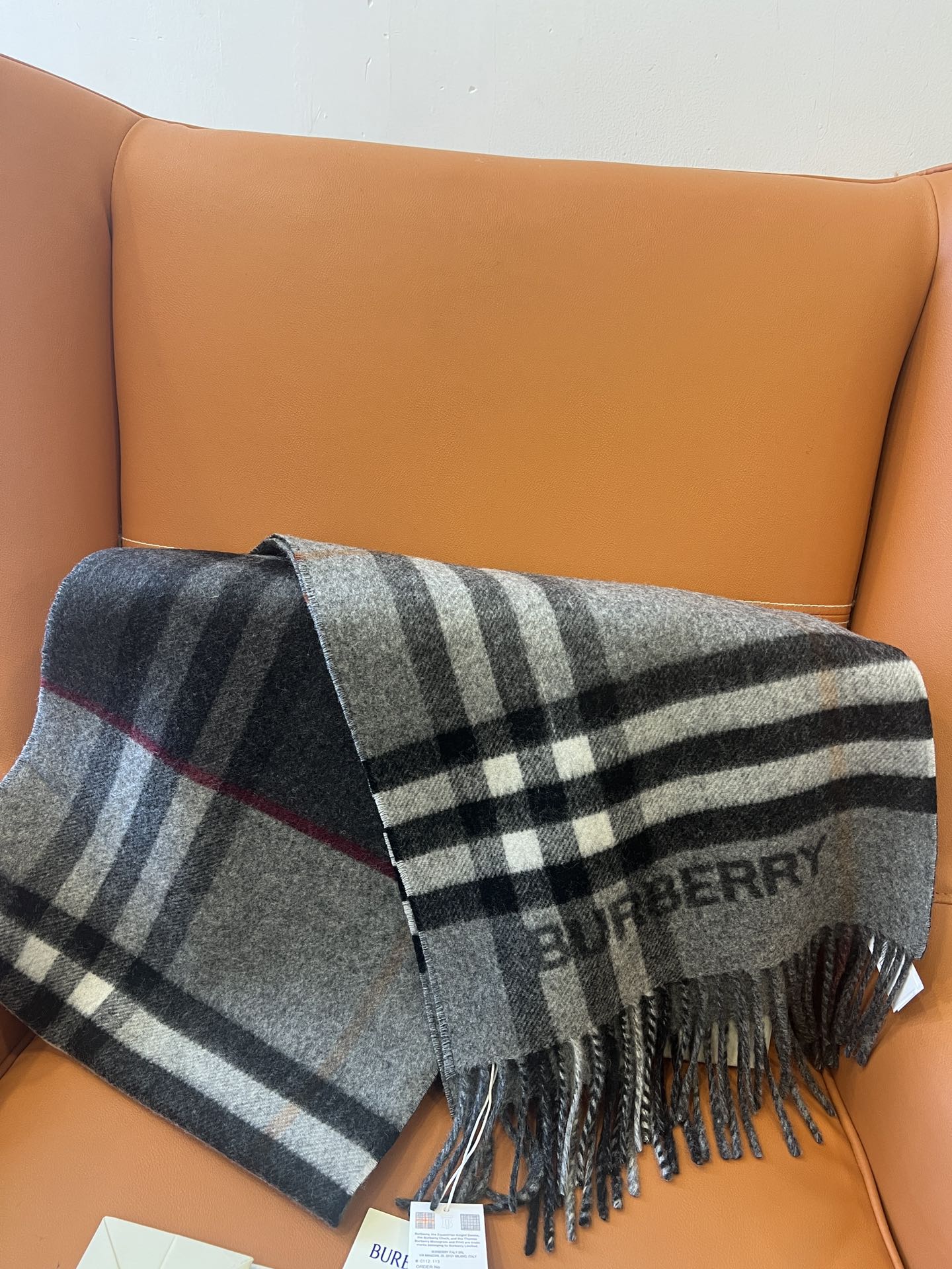 BURBERRY BBR SCARF 168 CM IN CASHMERE 489961