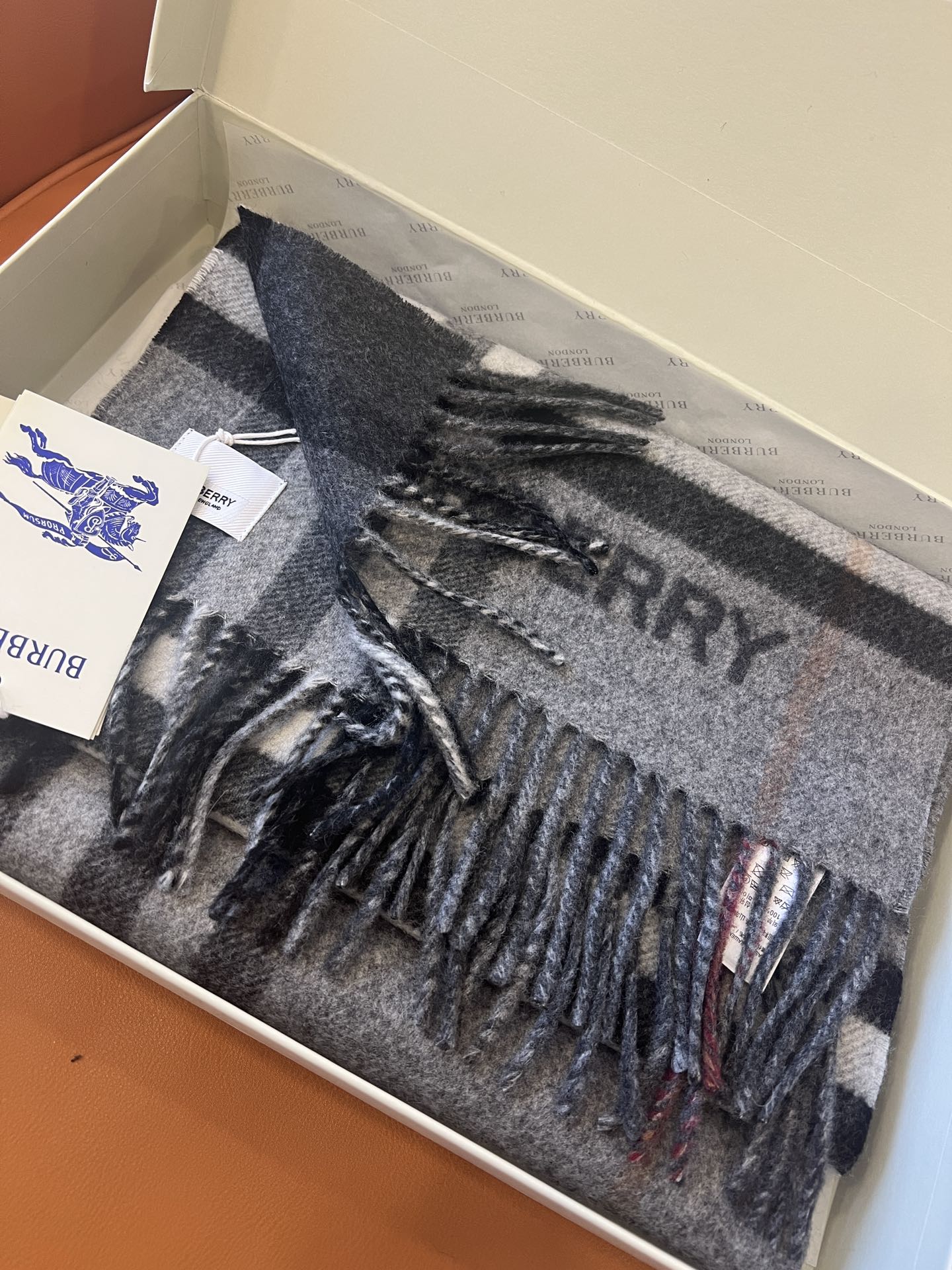 BURBERRY BBR SCARF 168 CM IN CASHMERE 489961