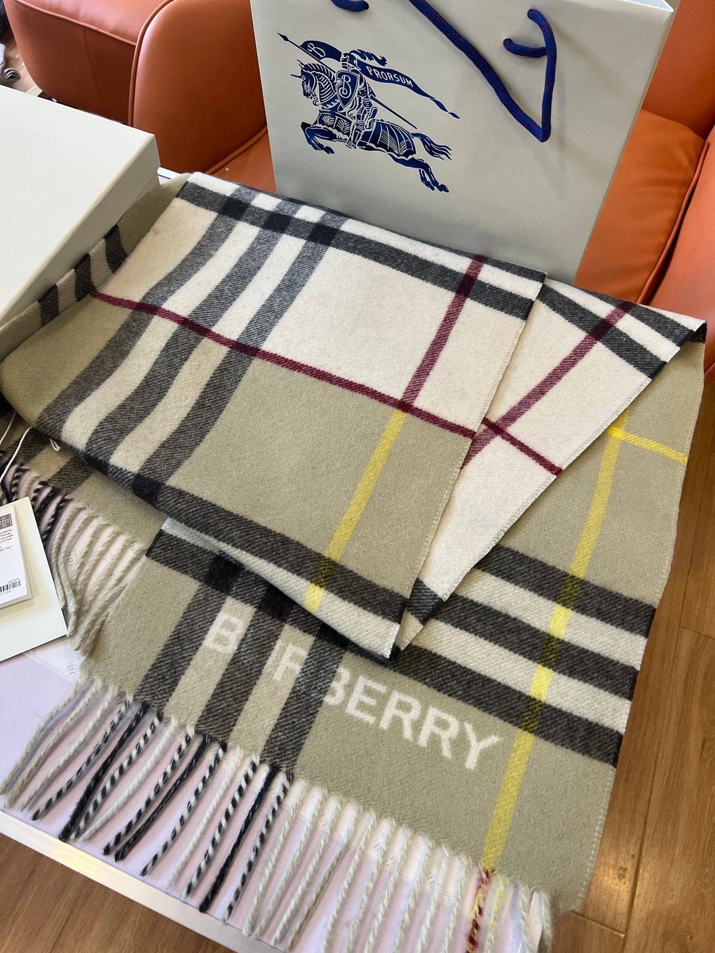 BURBERRY BBR SCARF 168 CM IN CASHMERE 489963