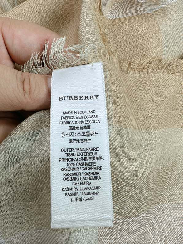 BURBERRY BBR SCARF 200 CM IN CASHMERE 740383