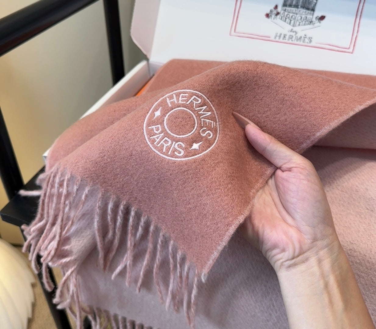 HERMES HERMES 25S SCARF 190 IN CASERE 854621