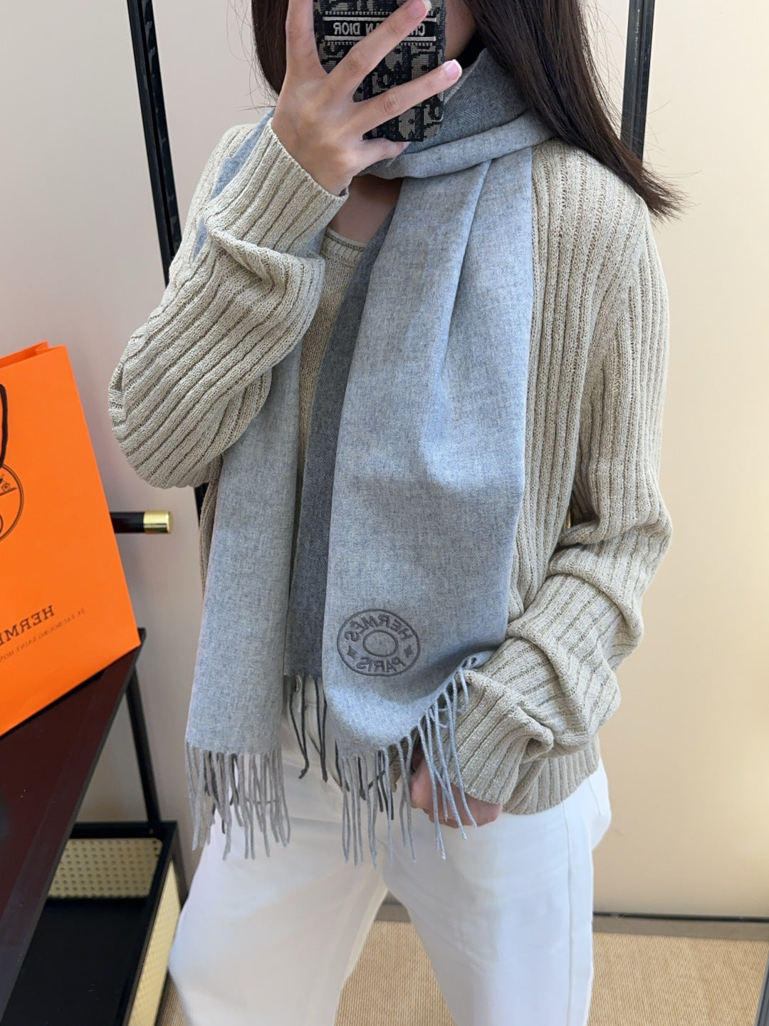 HERMES HERMES 25S SCARF 190 IN CASERE 986049