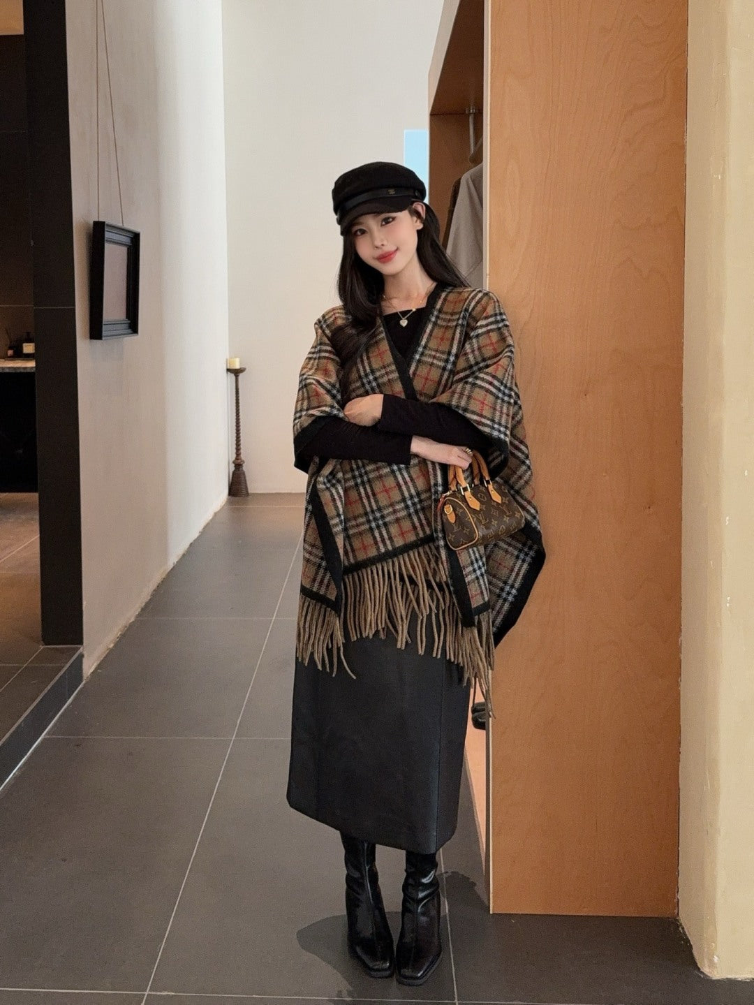 BURBERRY 25S PLAID KNITTED SCARF 114