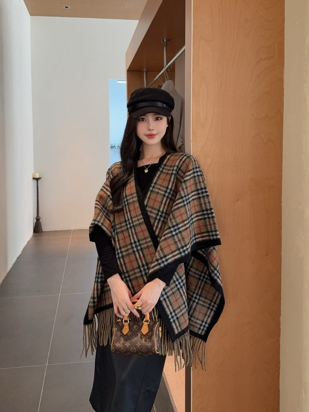 BURBERRY 25S PLAID KNITTED SCARF 114