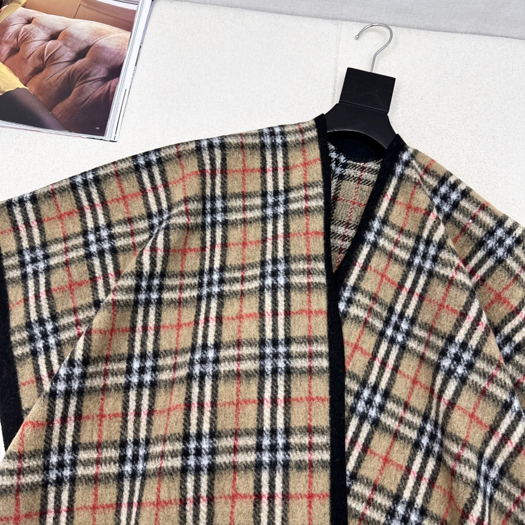 BURBERRY 25S PLAID KNITTED SCARF 114