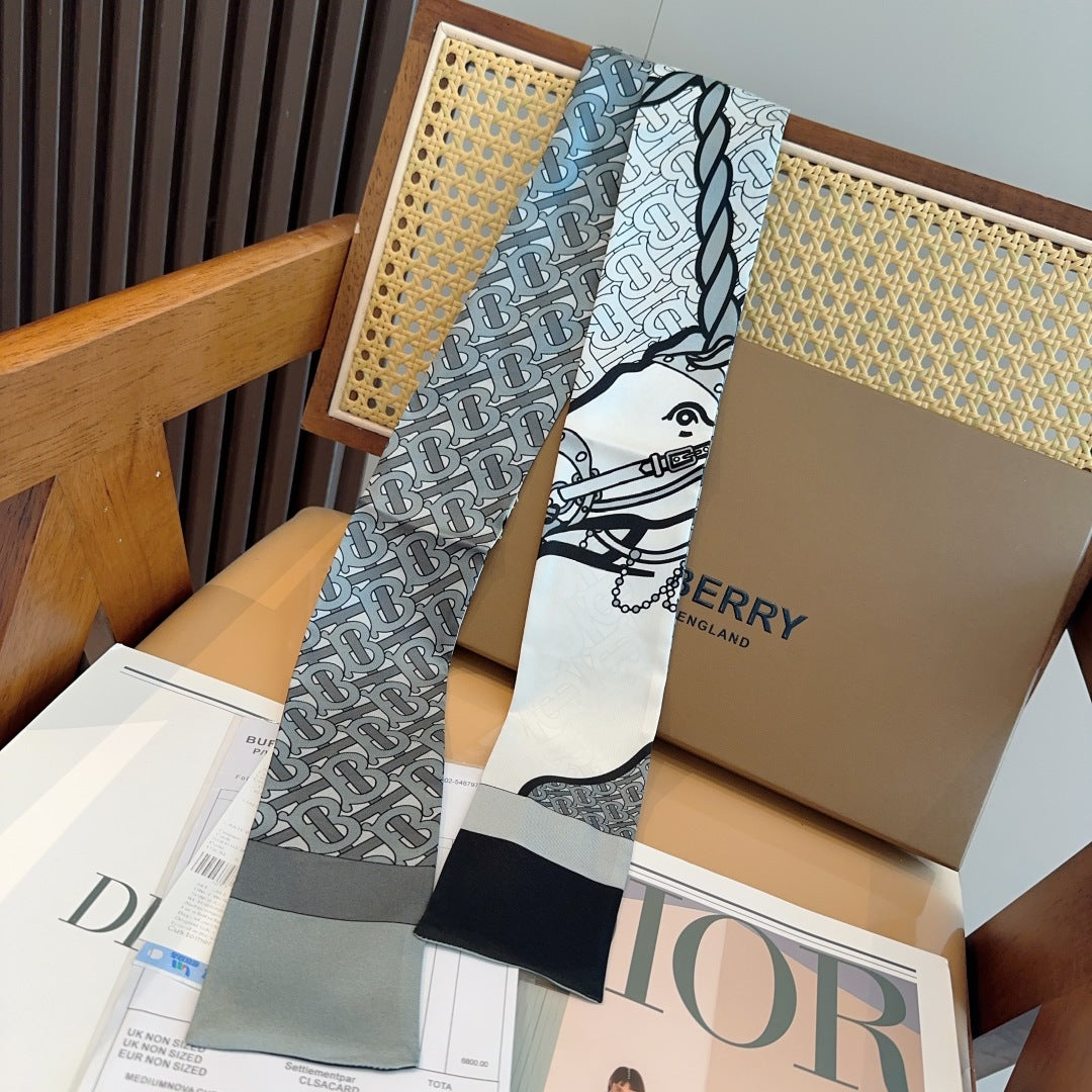 BURBERRY BBR RIBBON 160 CM IN SILK 583532