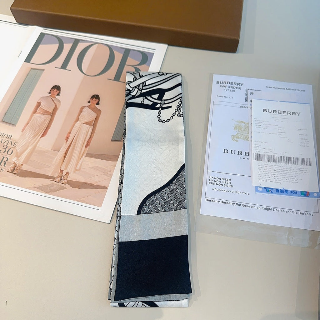 BURBERRY BBR RIBBON 160 CM IN SILK 583532