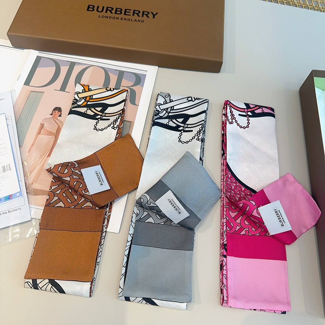 BURBERRY BBR RIBBON 160 CM IN SILK 583532