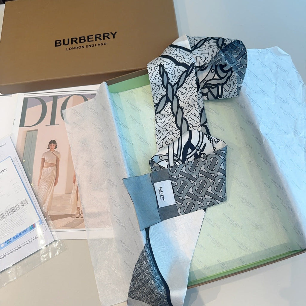 BURBERRY BBR RIBBON 160 CM IN SILK 583532