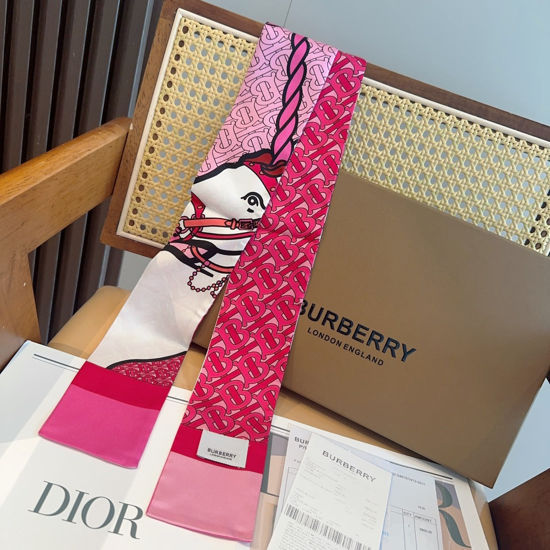 BURBERRY BBR RIBBON 160 CM IN SILK 583533