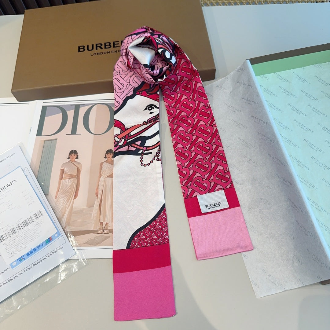 BURBERRY BBR RIBBON 160 CM IN SILK 583533