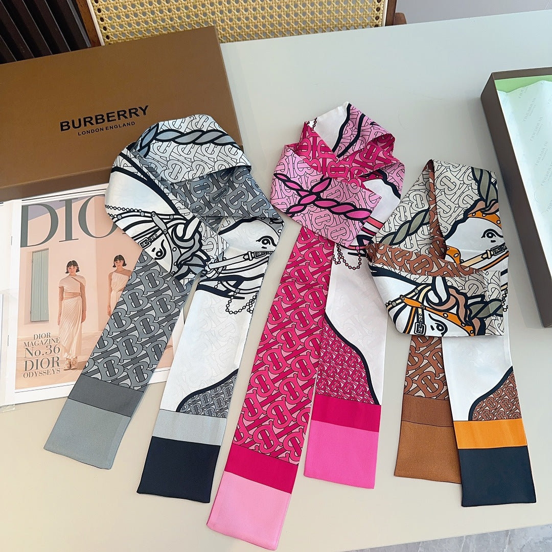 BURBERRY BBR RIBBON 160 CM IN SILK 583533