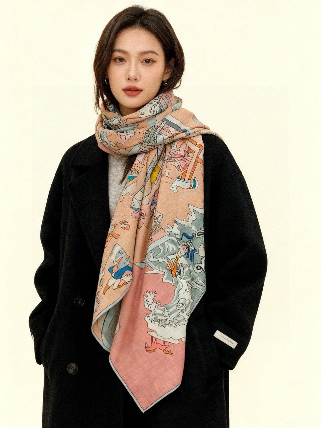 HERMES HERMES 25S SCARF 140 IN SILK CASERE 985834