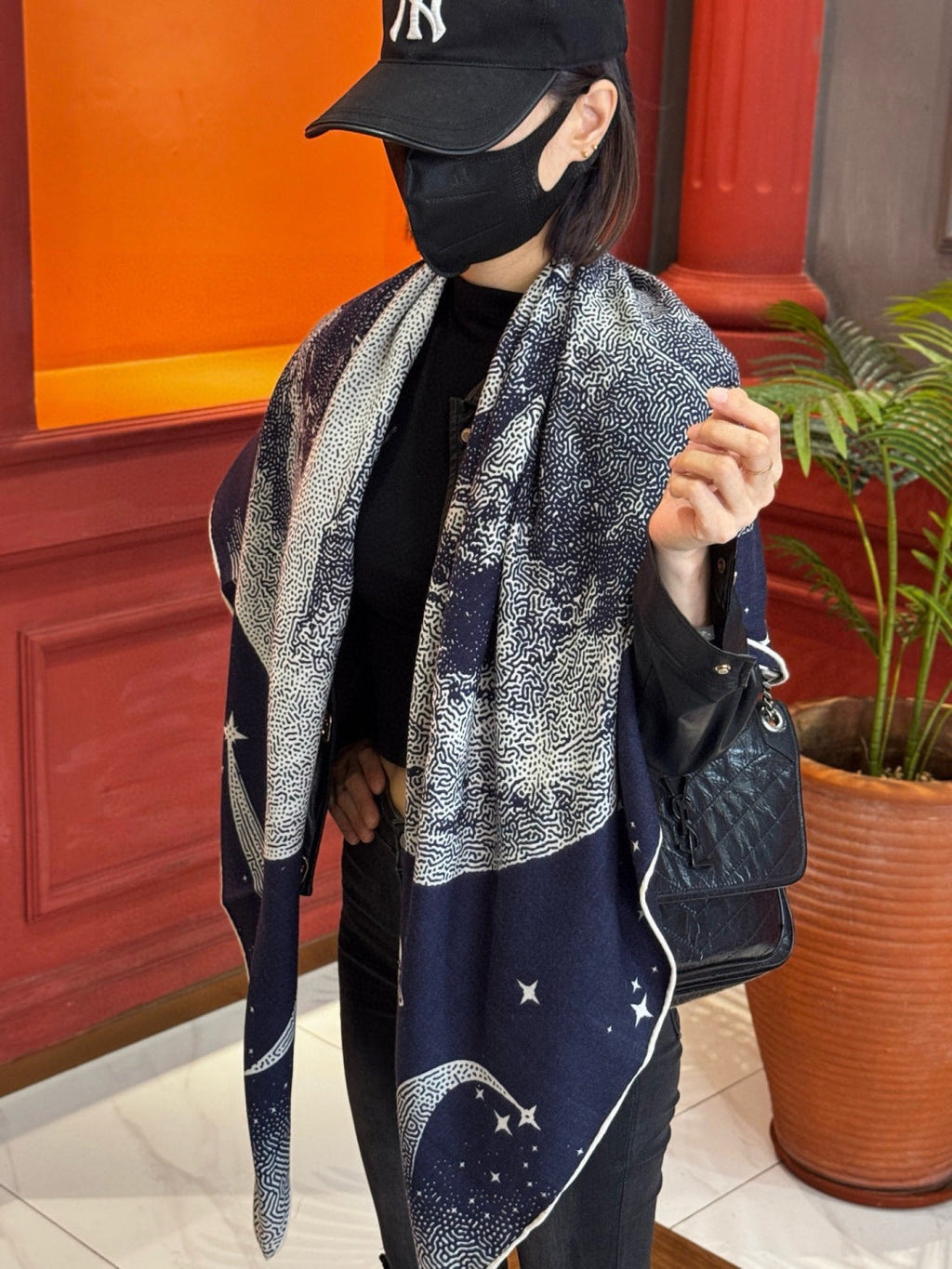 HERMES HERMES 25S SCARF 140 IN SILK CASERE 987418