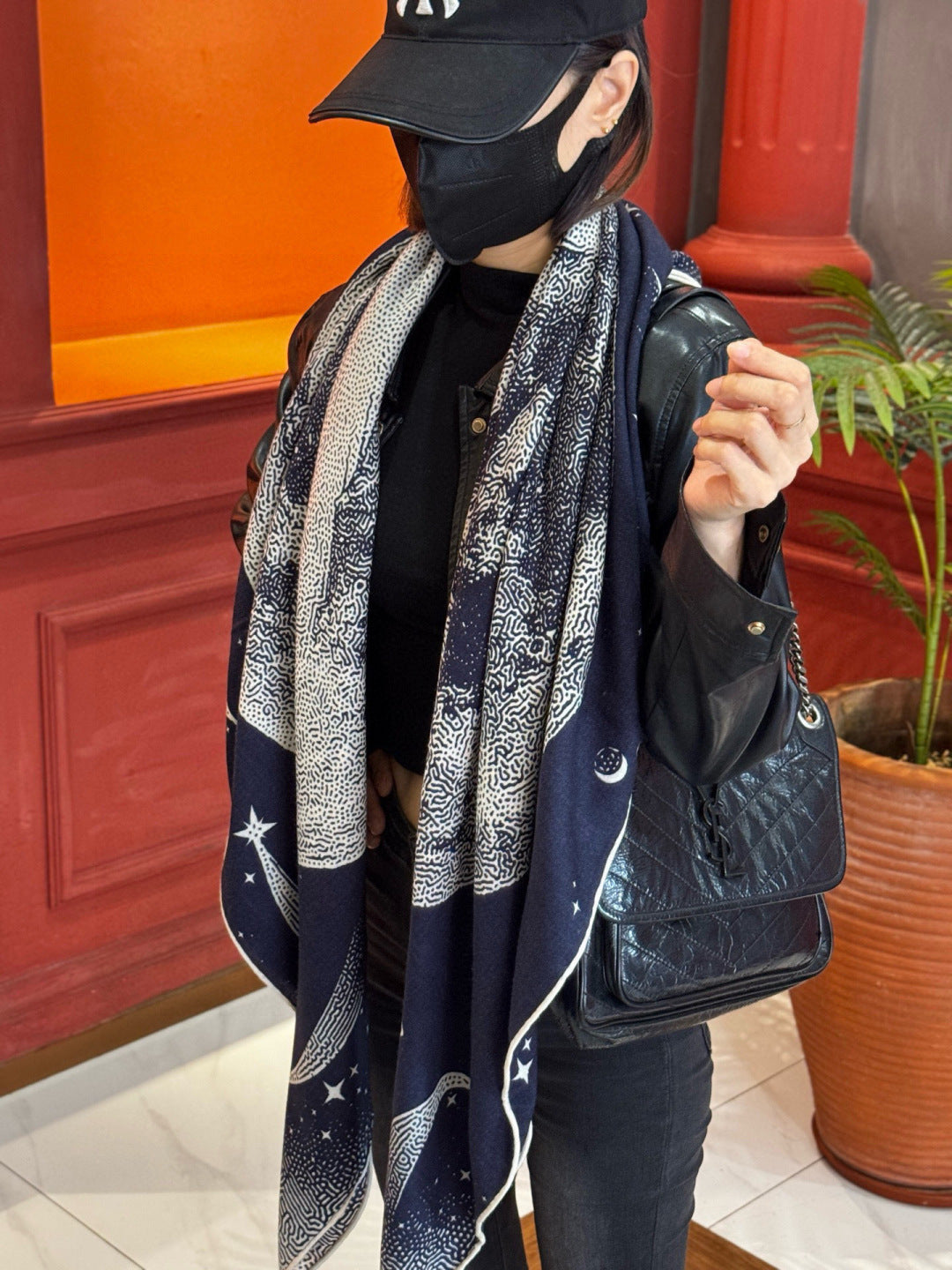 HERMES HERMES 25S SCARF 140 IN SILK CASERE 987418