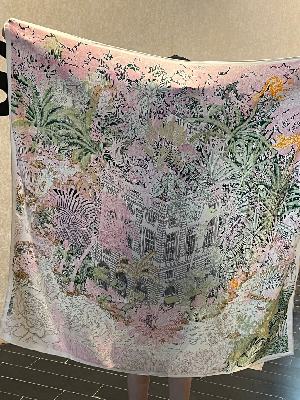 HERMES HERMES 25S SCARF 140 IN SILK CASERE 987478